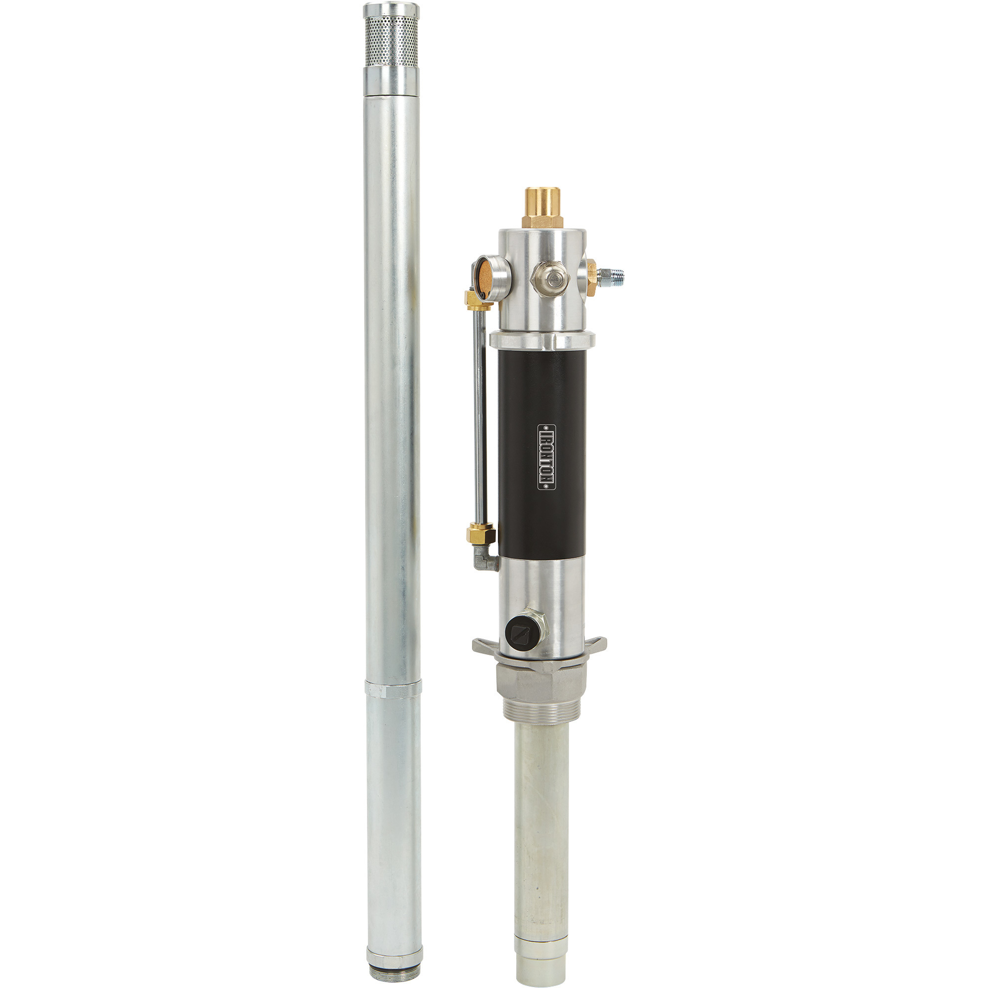Ironton Air-Operated Oil Transfer Pump, 5:1 Ratio, 4.76 GPM, 150 Max. PSI., 55-Gal. Drum Capacity